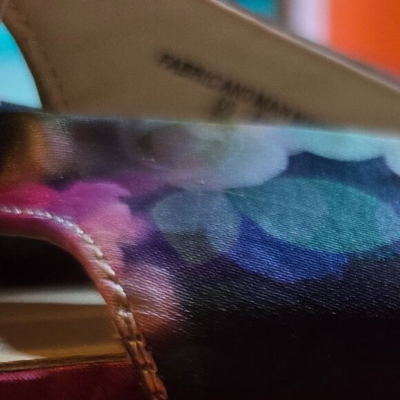 NEW FLORAL SLING BACK FLATS NEVER WORN SIZE 9M - Picture 5 of 10